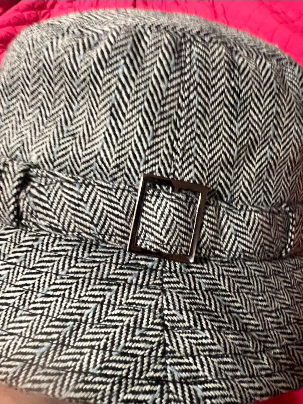 Wallaroo Women's Vintage Black & White Adjustable Tweed Bucket Hat - Picture 5 of 6